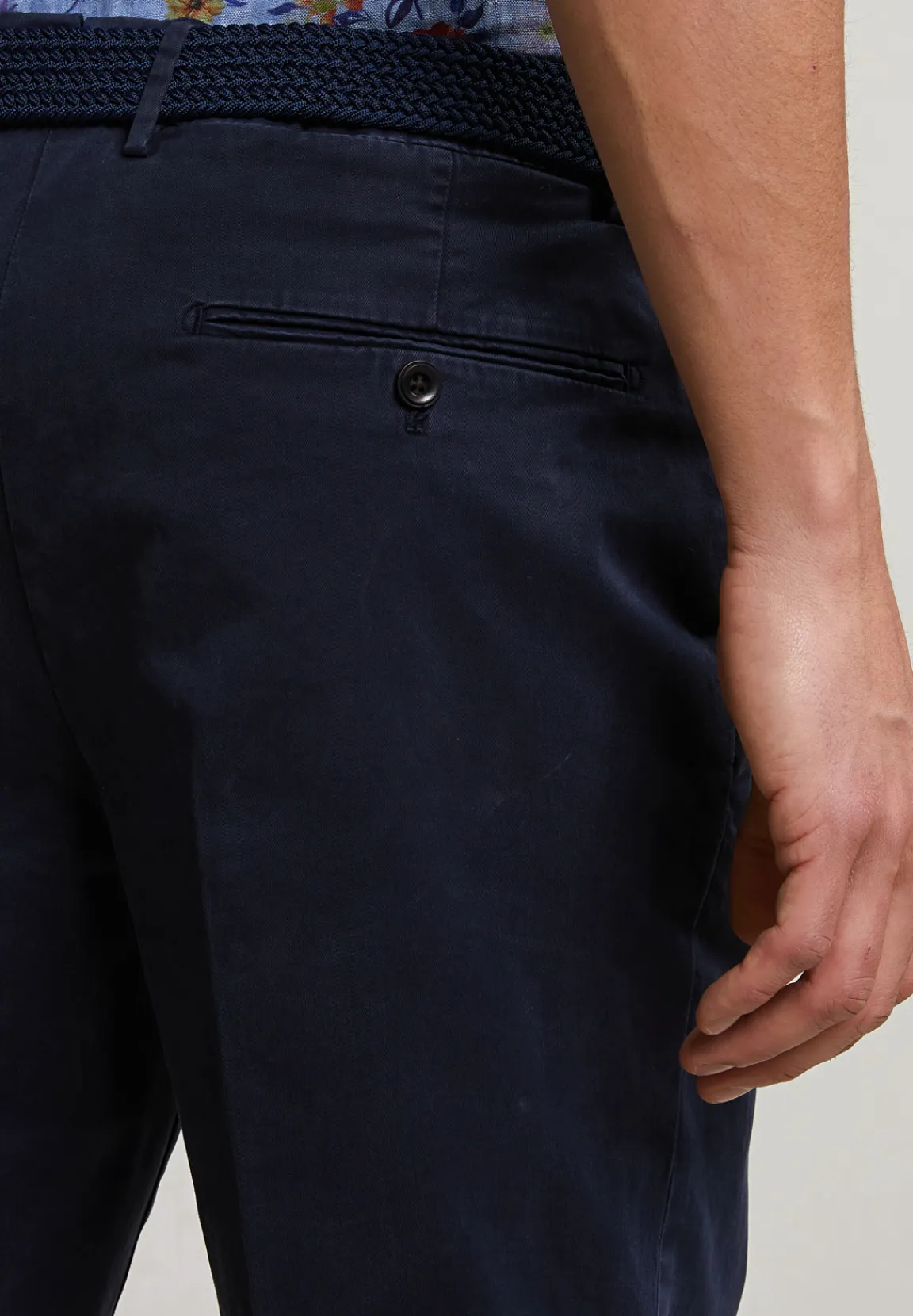 Fashion River Woods Katoenen chinobroek stretch navy -
