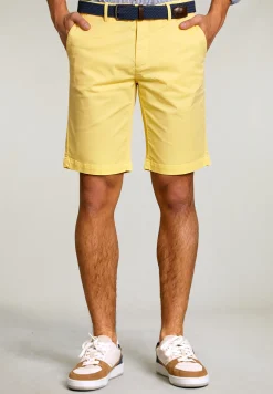 New River Woods Katoenen chinoshort banana -
