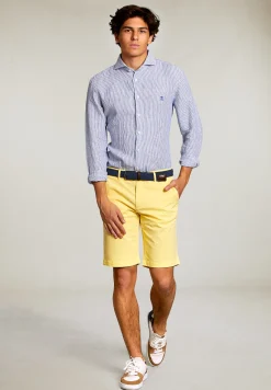 New River Woods Katoenen chinoshort banana -
