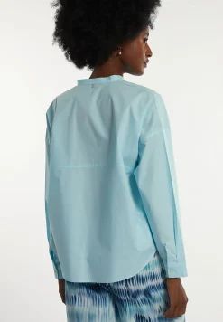 Discount River Woods Katoenen effen blouse lange mouwen blauw -