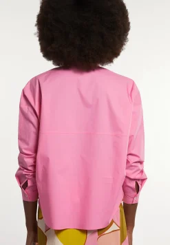Sale River Woods Katoenen effen blouse lange mouwen roze -