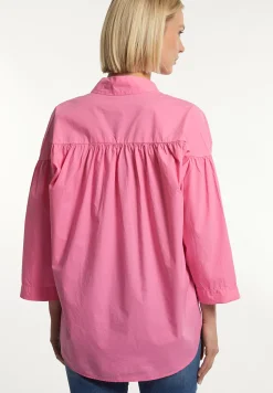 Clearance River Woods Katoenen effen oversized V-hals blouse roze -