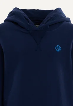 Sale River Woods Katoenen fancy kaptrui midnight blue -
