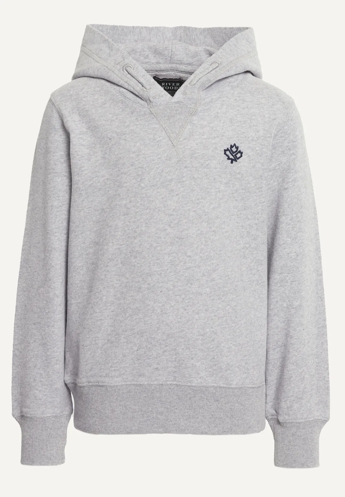 New River Woods Katoenen fancy kaptrui pearl grey mix -