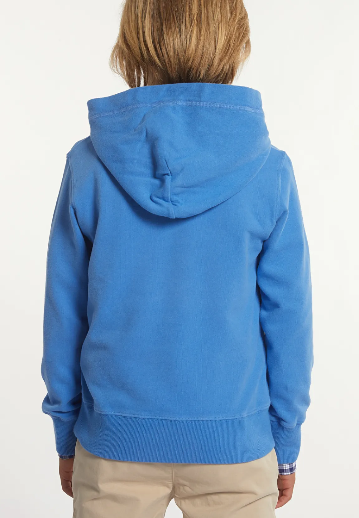 Outlet River Woods Katoenen fancy kaptrui soft azure -