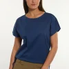 Clearance River Woods Katoenen fancy T-shirt ronde hals blauw -