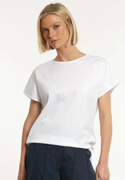Fashion River Woods Katoenen fancy T-shirt ronde hals wit -