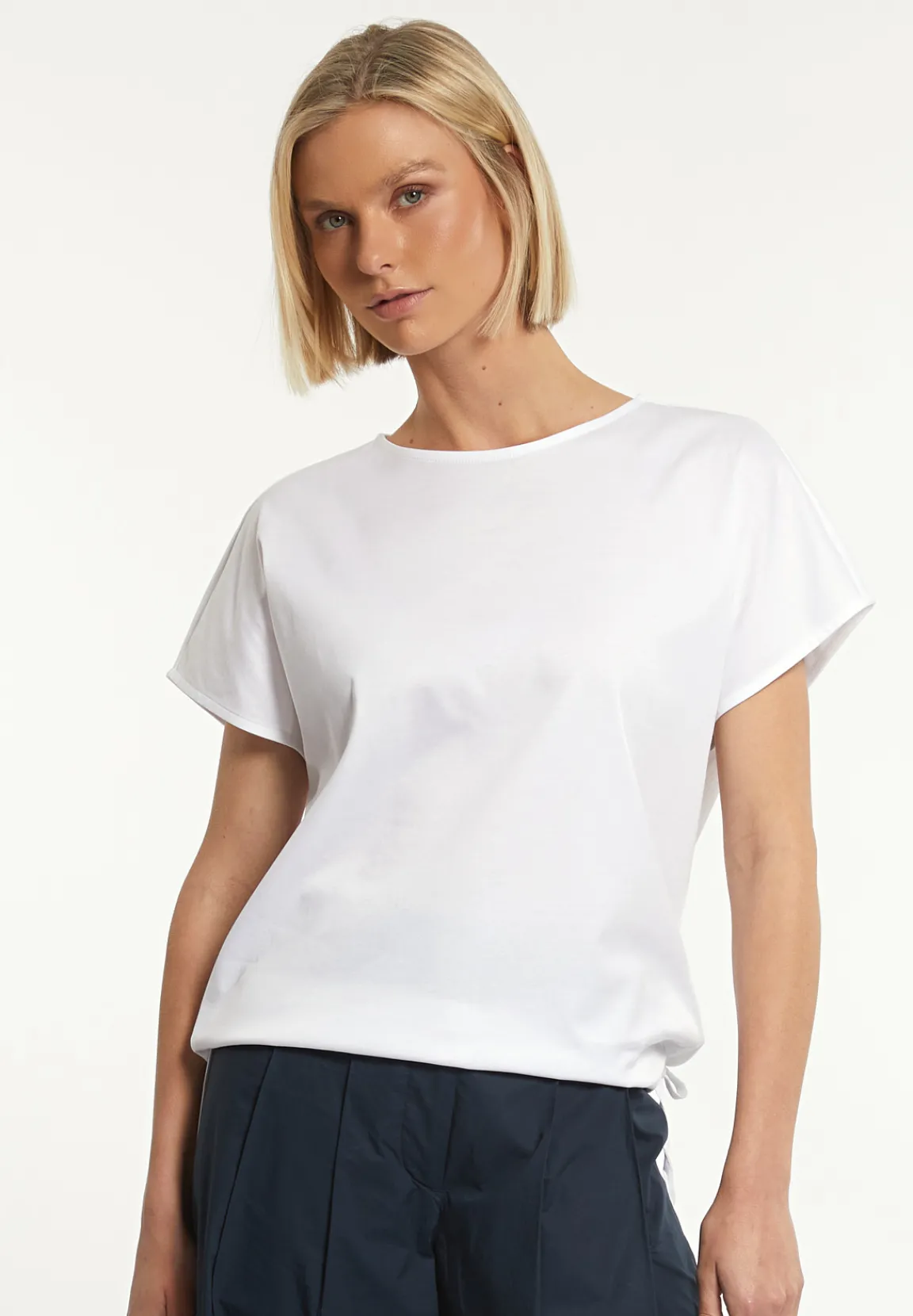 Fashion River Woods Katoenen fancy T-shirt ronde hals wit -