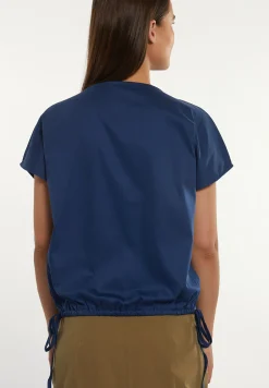 Clearance River Woods Katoenen fancy T-shirt ronde hals blauw -