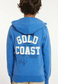 Clearance River Woods Katoenen fantasie fleece hoodie azure -