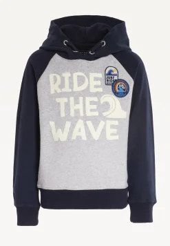 Online River Woods Katoenen fantasie hoodie pearl grey mix -