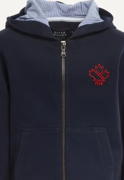 New River Woods Katoenen fantasie hoodie navy -