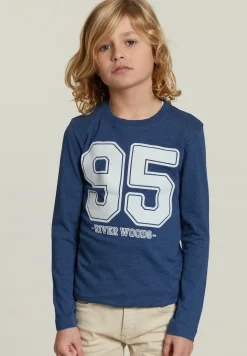 New River Woods Katoenen fantasie T-shirt navy mix -