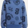 Fashion River Woods Katoenen fantasietrui ronde hals persian blue mix -