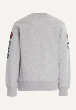 Best River Woods Katoenen fantasietrui ronde hals pearl grey mix -
