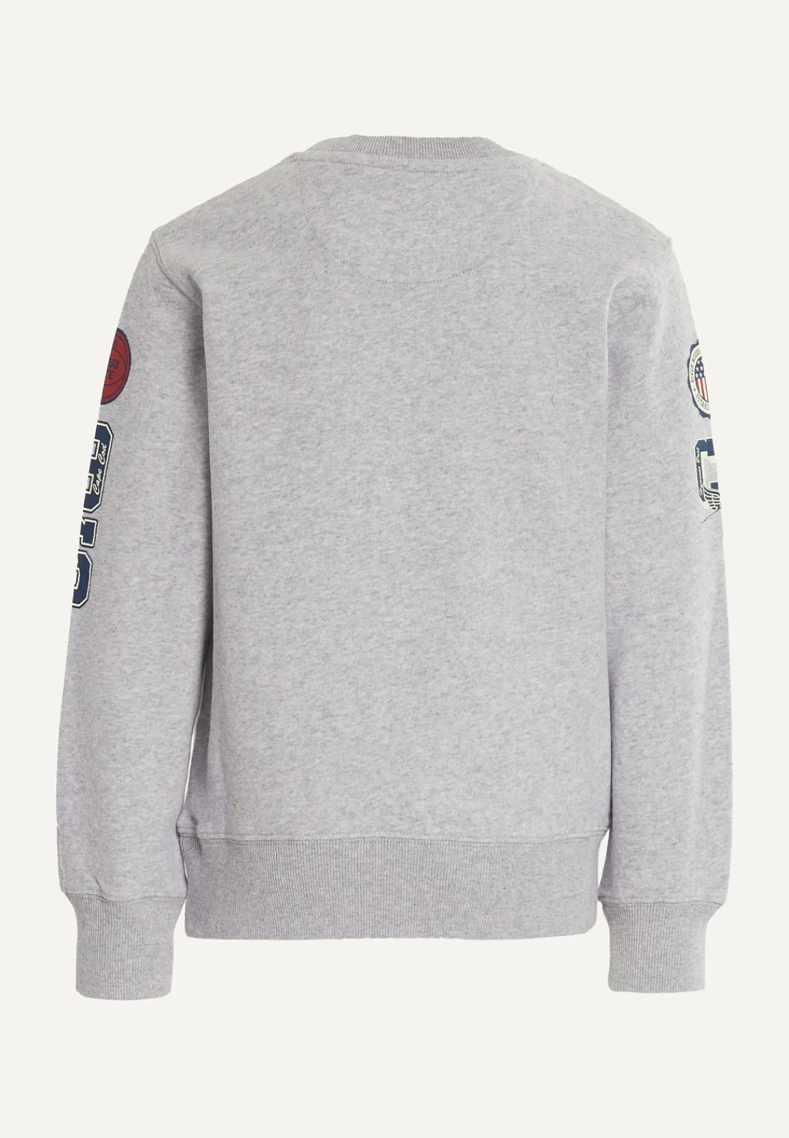 Best River Woods Katoenen fantasietrui ronde hals pearl grey mix -