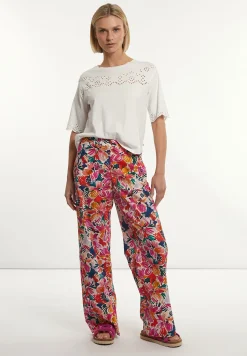 New River Woods Katoenen gebloemde broek multi -
