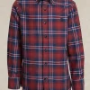 Online River Woods Katoenen geruit hemd blauw/rood -