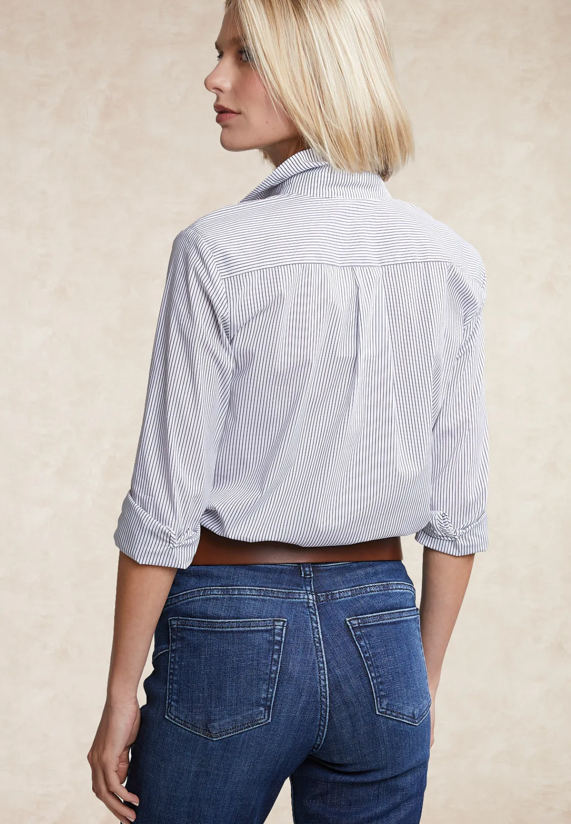 Outlet River Woods Katoenen gestreepte blouse grijs/wit -