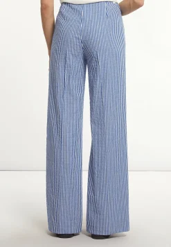 Sale River Woods Katoenen gestreepte broek blauw/wit -