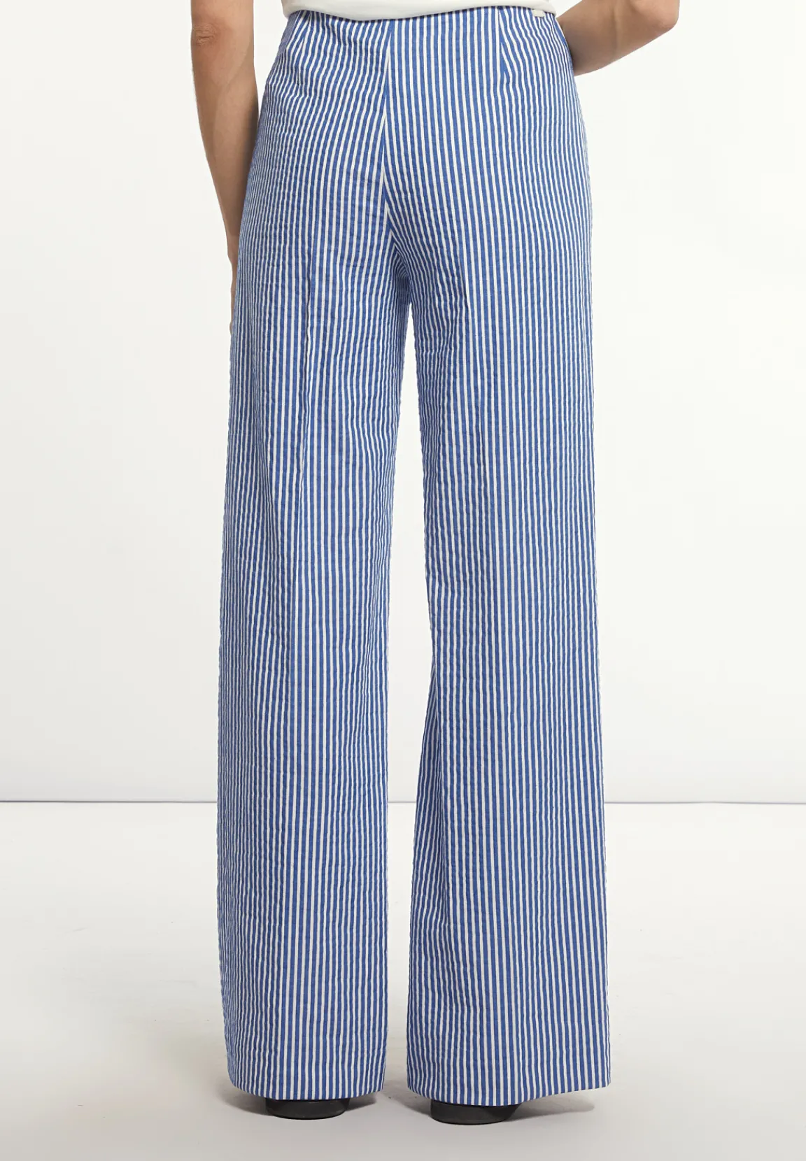 Sale River Woods Katoenen gestreepte broek blauw/wit -