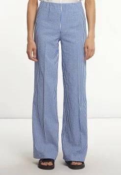 Sale River Woods Katoenen gestreepte broek blauw/wit -