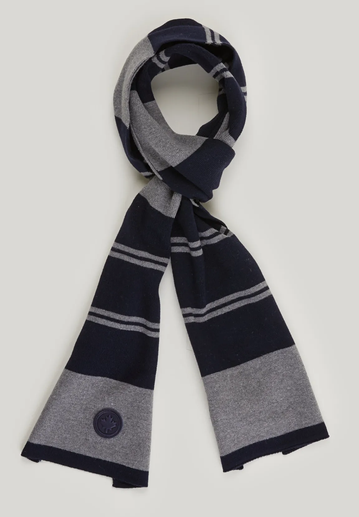 Best River Woods Katoenen gestreepte sjaal dark navy voor jongens -