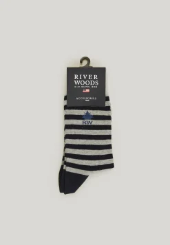 Discount River Woods Katoenen gestreepte sokken multi -