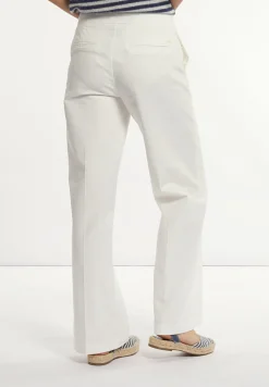 Clearance River Woods Katoenen klassieke stretch broek écru -
