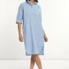 Online River Woods Katoenen korte jurk 3/4 mouwen blauw -