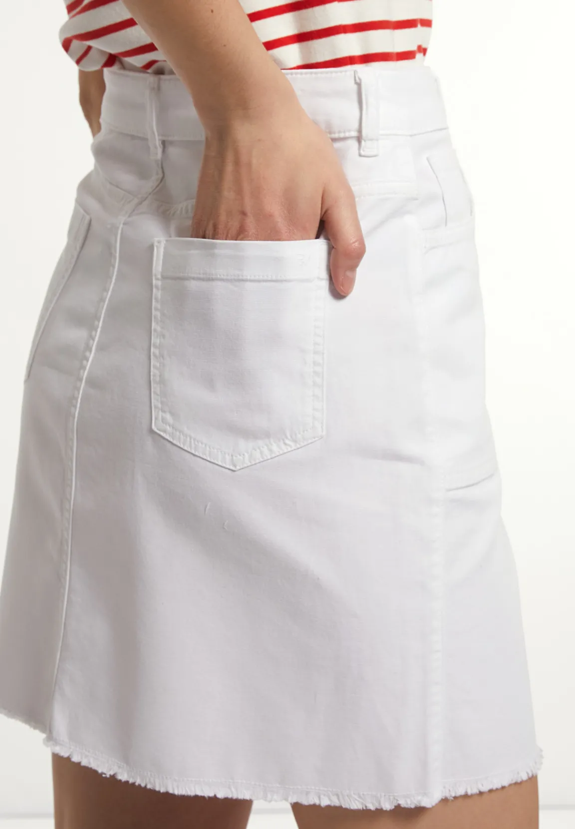 Fashion River Woods Katoenen korte rok wit -