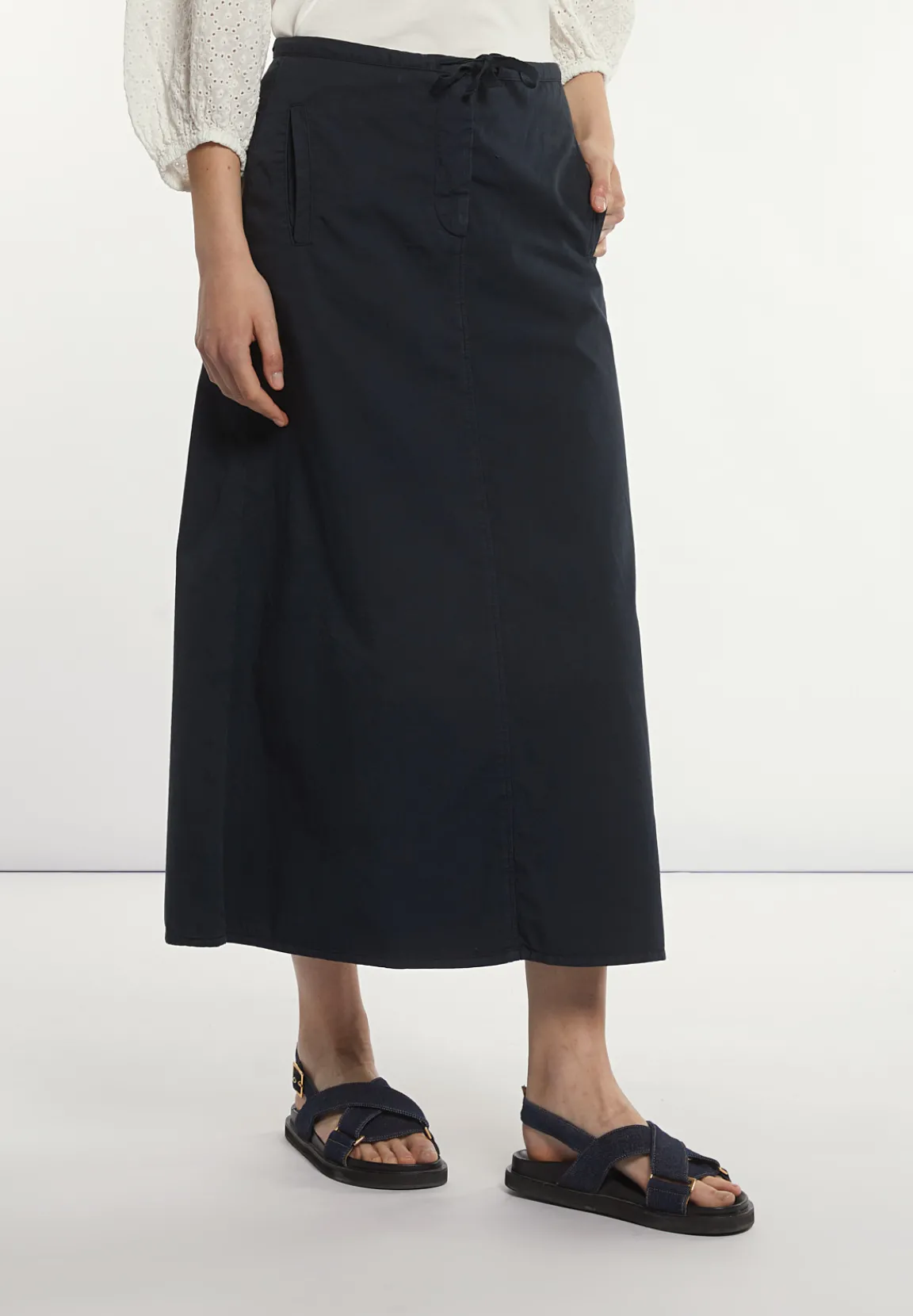 Discount River Woods Katoenen midirok navy -