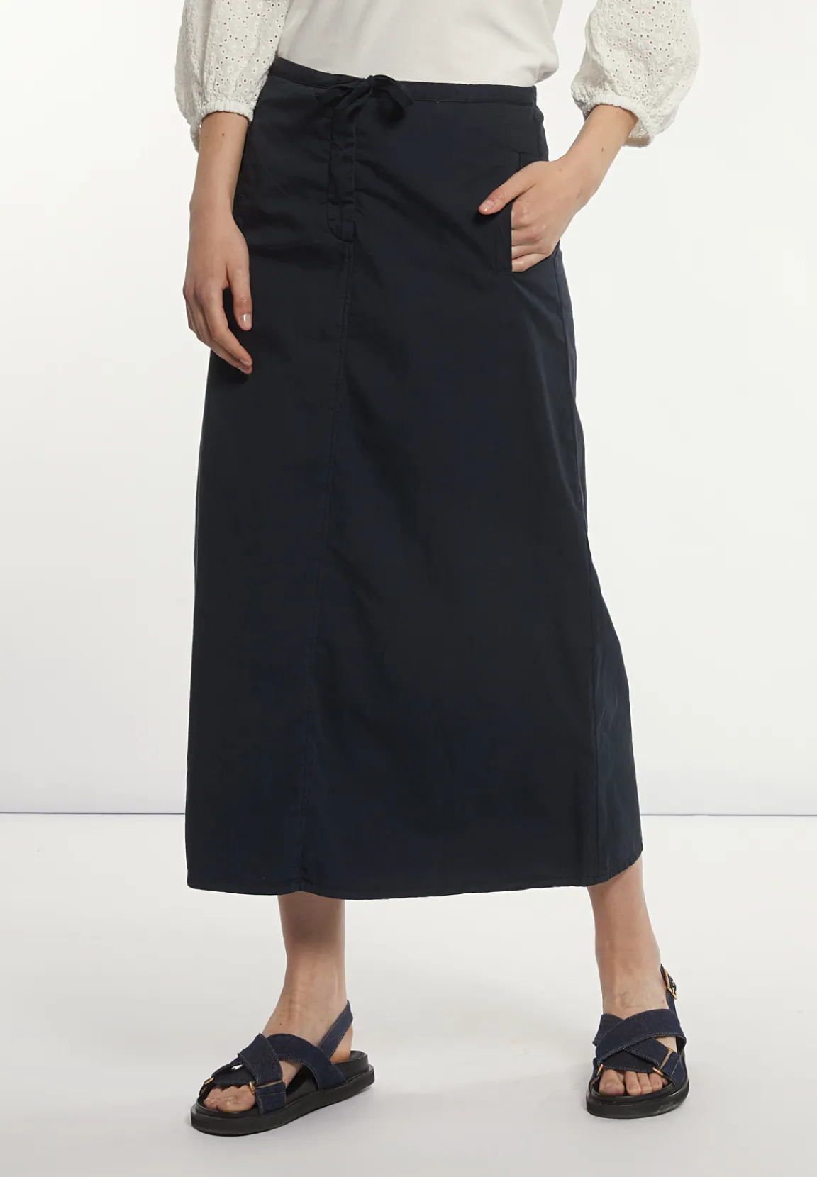 Discount River Woods Katoenen midirok navy -