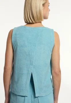 Sale River Woods Katoenen mouwloze éponge top blauw -