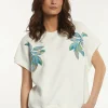Sale River Woods Katoenen oversized mouwloze fantasietrui écru -
