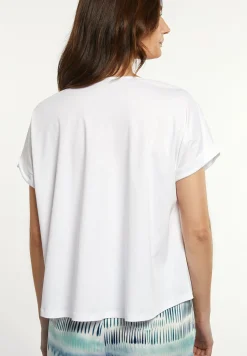 Clearance River Woods Katoenen oversized T-shirt ronde hals wit -