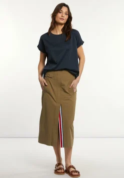 Hot River Woods Katoenen oversized T-shirt ronde hals navy -
