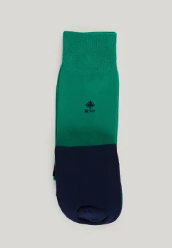 New River Woods Katoenen 2-paar sokken navy/groen -