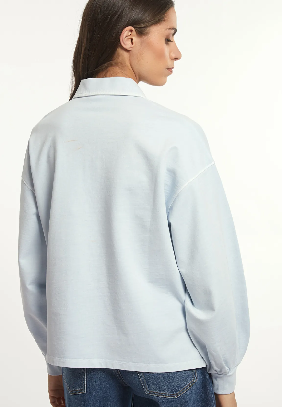 Fashion River Woods Katoenen polotrui blauw -