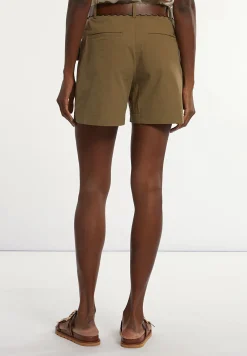 Clearance River Woods Katoenen short opgestikte zakken kaki -
