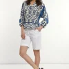 Hot River Woods Katoenen stretch bermuda wit -