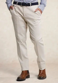 New River Woods Katoenen stretch broek sand -