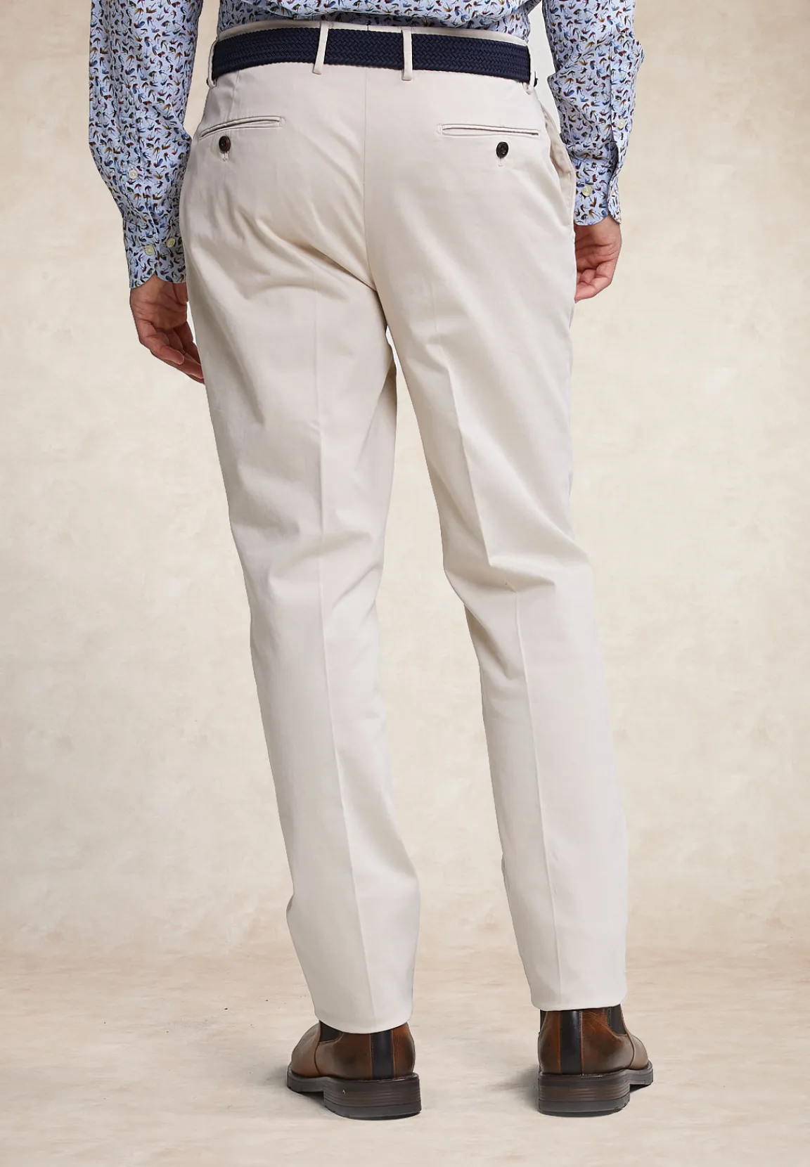 New River Woods Katoenen stretch broek sand -