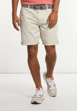 Hot River Woods Katoenen stretch short ivory -