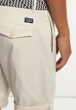 Hot River Woods Katoenen stretch short ivory -