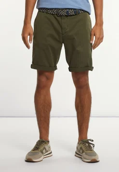 Online River Woods Katoenen stretch short kaki -