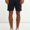 New River Woods Katoenen stretch short navy -