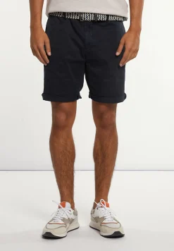 New River Woods Katoenen stretch short navy -