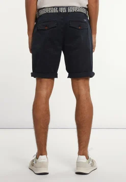 New River Woods Katoenen stretch short navy -