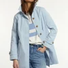 Hot River Woods Katoenen trenchcoat blauw -